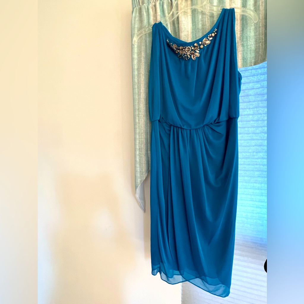 Rayon/Chiffon Material. Beading At Neck Line. Nwt- Never Worn.